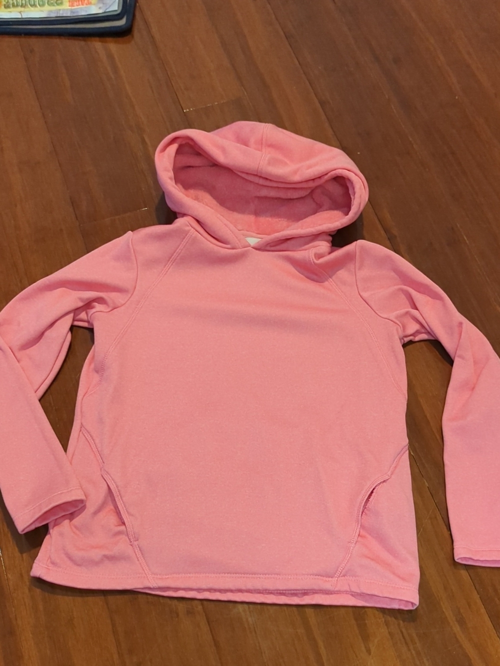 Athletic Works Pink Hooded Girls Pullover Sweatshirt